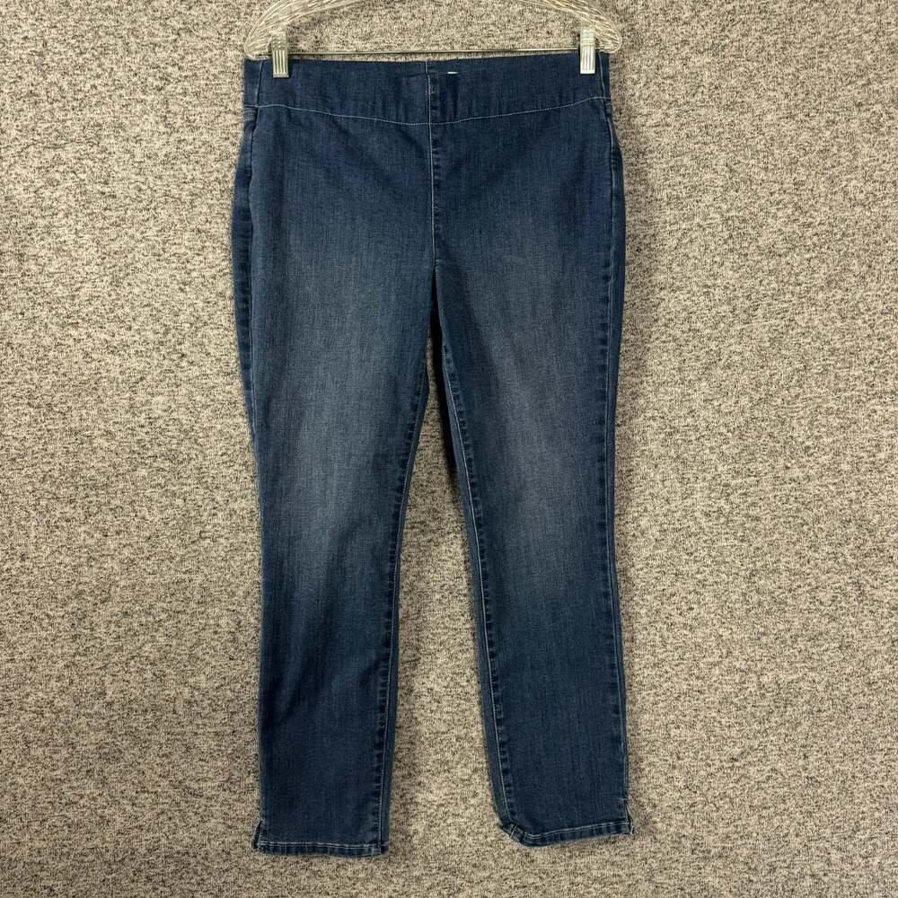 NYDJ Women's Size 8 Blue Denim Pull On Skinny Stretch Pants